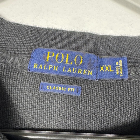 Polo Ralph Lauren Men's Classic Fit Black Cotton Short Sleeve Polo Shirt Sz XXL - Picture 4 of 14